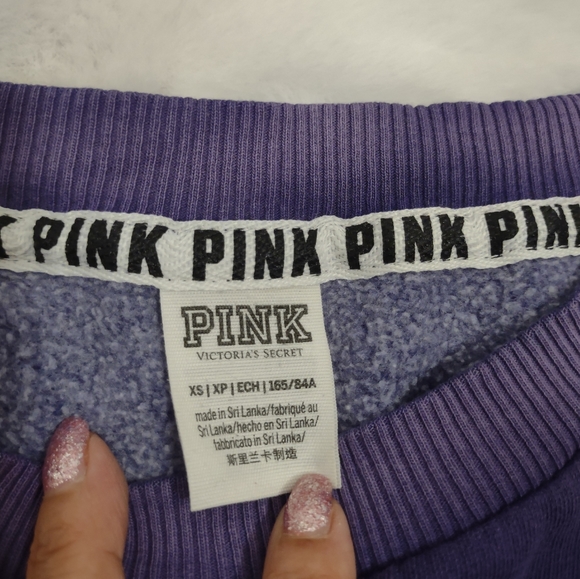 PINK VICTORIA'S SECRET Women's Purple Sweatshirt Size XS - Picture 8 of 10